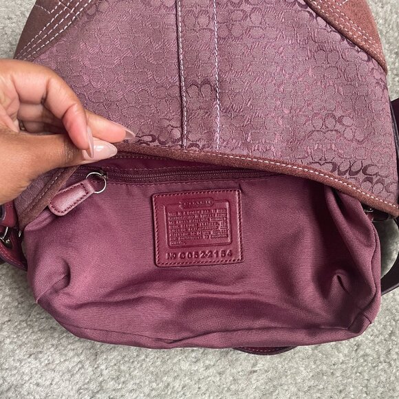 RARE Vintage Coach Plum/Pink Soho Hobo Mini Shoulder Bag 2154 - Picture 14 of 16
